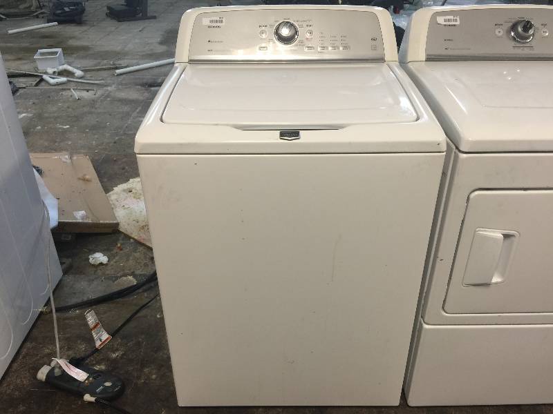 lot 8410 image: Maytag Bravos X 3.6 cu. ft. High-Efficiency Top-Load Washer w Low-Water Wash - White