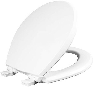 lot 2444 image: Mayfair 847SLOW 000 Kendall Slow-Close, Removable Enameled Wood Toilet Seat That