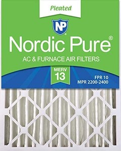 lot 2447 image: Nordic Pure MERV -20 x 25 x 4 Pleated Oven Air Filter (3-5  8 Actual Depth), 20x25x4 (3-5  8 Actual Depth)