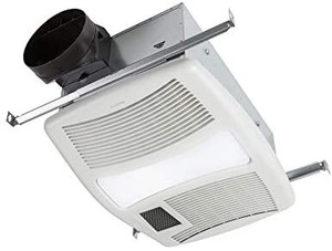 lot 2486 image: Broan-NuTone QTXN110HL Ceiling Heater, Fan, and Light Combo for Bathroom and Home, 0.9 Sones, 1500-Watt Heater, 120-Watt Incandescent Light, 110 CFM