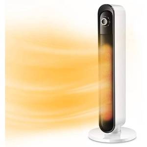lot 2489 image: 32-inch Space Heater for Large Room, 1500W 3S Fast Heating PTC Ceramic Electric Heater 60°Oscillation Tower Fan Heater wThermostat,Overheat & Tip-Over Protection for Office Home Bathroom Indoor Use