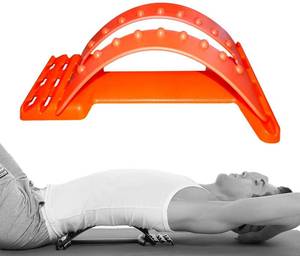 lot 2508 image: Back Stretcher - Spine Back Board -Lumbar Back Pain Relief Device -Multi-Level Lumbar Support