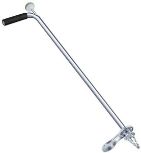lot 2530 image: Worth Garden Stand-up Weeder, Root Removal Hand Weeding Tool - Weed Puller with 34 Long Handle Made from Anti-Rust Steel with 5 Claws & Comfort Foam Grip, Easily Grabber Picker Without Bending