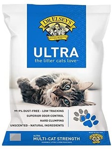 lot 30406 image: Dr. Elseys Precious Cat Ultra Unscented Clumping Clay Cat Litter, 40lb Bag