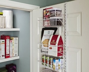 lot 30407 image: ClosetMaid 1231 Adjustable 8-Tier Wall and Door Rack, 77-Inch Height X 12-Inch Wide,white