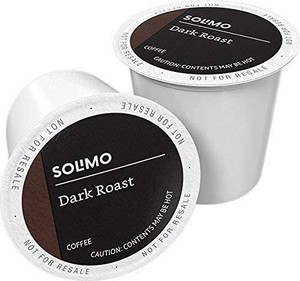 lot 30423 image: Amazon Brand - 100 Ct. Solimo Dark Roast Coffee Pods, Compatible with Keurig 2.0 K-Cup Brewers