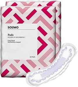 lot 30438 image: 78 SOLIMO WOMENS INCONTINENCE BLADDER CONTROL Pads MAX ABSORBENCY LONG LENGTH