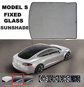 lot 30443 image: Topfit Model S Fixed Glass Roof Sunshade for Tesla Model S Panoramic Sunroof Windshield Sun Shades(1 Item) 2016-2019