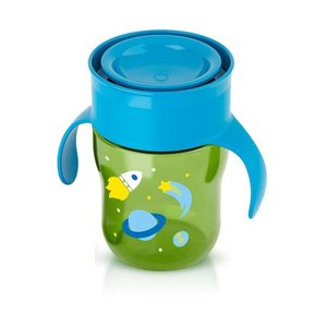lot 30446 image: Philips Avent BPA Free My First Big Kid Cup 360degree, 9m 9 Oz Green SCF78250