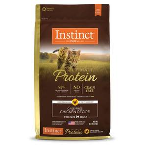 lot 40238 image: Instinct Ultimate Protein Grain-Free Cage Free Chicken Recipe Natural Dry Cat Food by Natures Variety, 10 lb. Bag