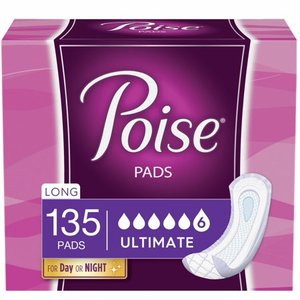 lot 40246 image: Poise Pads Womens Ultimate Original Design - Long Postpartum Postpartum Incontinence Pads, 135 Count