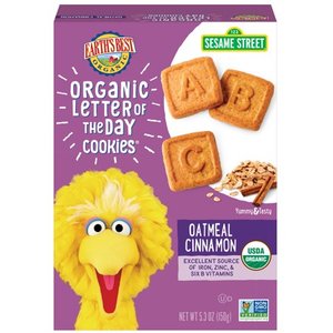 lot 40288 image: EARTHS BEST, ORGANIC LETTER OF THE DAY COOKIES, OATMEAL CINNAMON