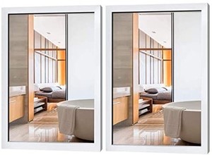 lot 40321 image: Schliersee 16  x 20  White Frame Rectangular Wall Mirrors