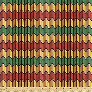 lot 40346 image: Ambesonne Rasta Fabric by The Yard