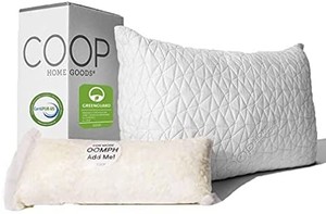 lot 40349 image: Coop Home Goods - Premium Adjustable Loft Pillow - Cross-Cut Memory Foam Fill - Lulltra Washable Cover from Bamboo Derived Rayon - CertiPUR-USGREENGUARD Gold Certified - Queen