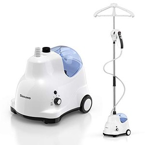 lot 40351 image: SLAOUWO Garment Steamer for Clothes with Stand, Professional Heavy Duty Fabric Steamer with Hanger, 4 Steam Levels, Ceramic Heating Soleplate, 338��Dry Steam Perfect for Sterilizing and Disinfecting
