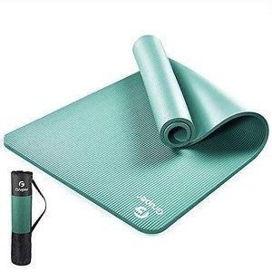 lot 40355 image: Gruper All-Purpose 73Inch Long 31.5 inch Wide 25-Inch  35-Inch Extra Thick High Density Anti-Tear Exercise Yoga Mat with Carrying Strap and Bag (Cyan-Blue, 35 -Inch Extra Thick)