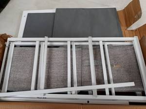 lot 40356 image: seseno storage tower 7 drawer dresser white frame grey drawers