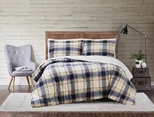 lot 40378 image: Truly Soft Everyday Truly Soft Cuddle Warmth Comforter Set, Twin XL, Blue & Cream