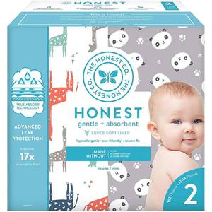 lot 40382 image: The Honest Company - Super Club Box Clean Conscious Diapers Pandas  Barnyard...