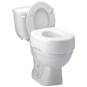 lot 42448 image: Carex Toilet Seat Riser - Adds 5 Inch of Height to Toilet - Raised Toilet Seat With 300 Pound Weight Capacity - Slip-Resistant