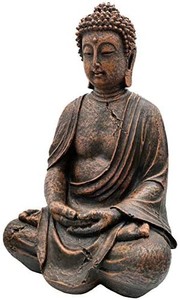 lot 42487 image: ZOWIE KING Meditating Buddha Statue Meditative Figurine - Grand Temple Buddha Sculpture Mindfulness Peace Harmony Buddha Indoor and Outdoor D�cor (15.5 Inch)