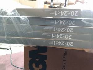lot 42534 image: Filtrete Clean Living Basic Dust AC Furnace Air Filter, 5pack MPR 300, 20 X 24 X 1