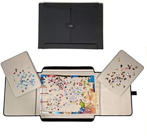 lot 42545 image: Portable Jigsaw Puzzle Board Mat by Mary Maxim - Puzzle Tables for Adults - Puzzle Organizer and Storage - Puzzle Table Felt Non-Slip Mat Holds up to 1500 Pieces - Puzzle Accessories (1500 Piece)