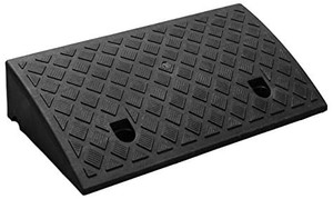 lot 42563 image: Curb Ramp Portable Lightweight Heavy Duty Plastic Threshold Ramp for Driveway, Loading Dock, Sidewalk, Car, Scooter, Bike, Motorcycle