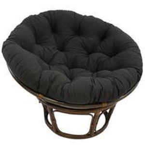 lot 42569 image: Blazing Needles 52-inch Solid Twill Papasan Cushion - Black