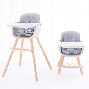 lot 47937 image: FUNNY SUPPLY 3-in-1 Convertible Wooden High Chair