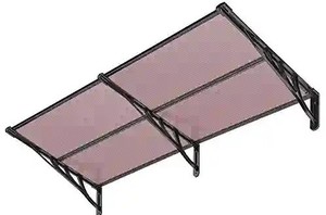 lot 47940 image: VIVOHOME Polycarbonate Spliced Window Door Awning