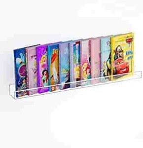 lot 47950 image: NIUBEE Kids Acrylic Floating Bookshelf