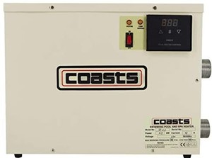 lot 47952 image: TOPCHANCES Coasts 5.5KW 220V 50HZ Water Thermostat Home Small Swimming Pool and SPA Heater MSRP $459.99