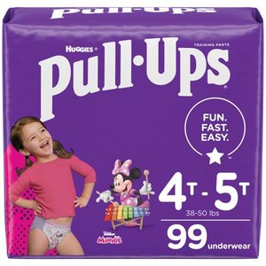 lot 47965 image: Pull-Ups Girls Potty Training Pants Size 6, 4T-5T, 99 Ct, One Month Supply