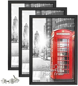 lot 2556 image: Calenzana 11x17 Poster Picture Frames Black Photo Frame 11 x 17 Set, Wall Hanging, 3 Pack
