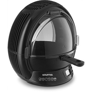 lot 2558 image: Gourmia GMF2600 - 9 In 1 Air Fryer & Multicooker, Halogen Powered Vertical Rotisserie Oven Stir Fry & Grill, LED Display, Multiple Cooking Functions