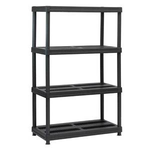lot 2559 image: Muscle Rack 36W x 18D x 56H Four-Shelf Resin Shelving, Black