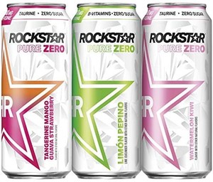 lot 2572 image: Rockstar Energy Drink Pure Zero Energy Drink, 3 Flavor Variety Pack, 16oz Cans (12 Pack)
