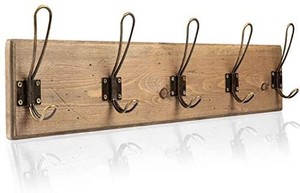 lot 40432 image: Ilyapa Barnwood Coat Rack Wall Mount