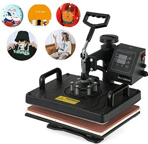 lot 42571 image: NURXIOVO Heat Press, 12x15 in 360 Degree Swing Away Commercial Heat Transfer Machine, Hot Pressing Vinyl Digital Sublimation for T-Shirt, Mouse Pad, Phone Case, Cotton, Bags, Tablecloth