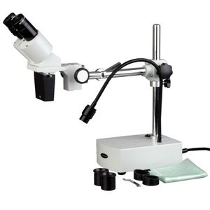 lot 7412 image: AmScope LED Binocular Stereo Microscope Boom Arm