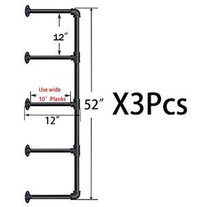lot 7468 image: Tianman Industrial Vintage Iron Pipe Shelving Brackets