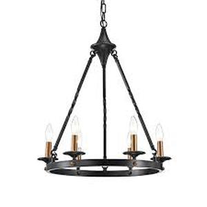 lot 7462 image: Farmhouse 6 Light Chandelier 6 Light