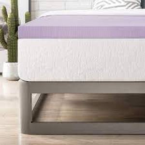 lot 7490 image: BPM Ventilated Memory Foam Mattress Topper