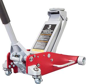lot 2001 image: BIG RED AT830011LR Torin Hydraulic Low Profile Aluminum and Steel Racing Floor Jack with Dual Piston Quick Lift Pump, 3 Ton (6,000 lb) Capacity, Red