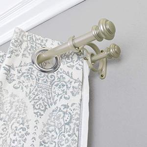 lot 2018 image: Decopolitan Urn Double Curtain Rod Set, 72-144-Inch, Light Gold