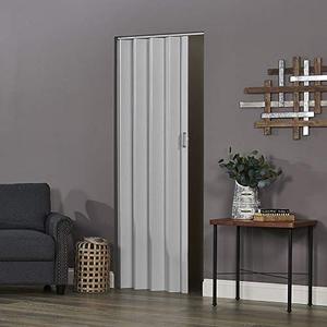 lot 2032 image: Spectrum Oakmont Interior Accordion Folding Door, 36 x 80, Dove Grey