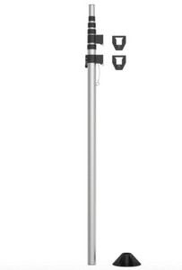 lot 2039 image: 6-25 Ft. Telescoping Pole For Antenna With Base & RV Or Wall Mount