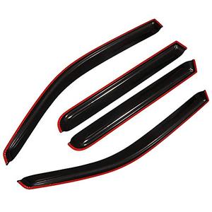 lot 2112 image: OCPTY 4Pcs Tape on Window Visor fit for 2004-2008 for Ford For F-150 Super Crew Cab Side Window Deflector Rain Shade Visors